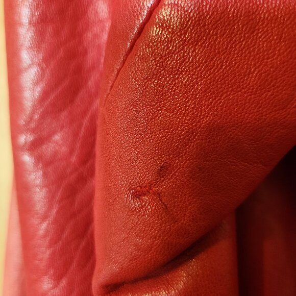 Andrew Marc Leather Double-Breasted Blazer/Jacket - Picture 4 of 4